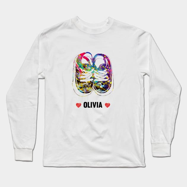 Olivia Baby Name Long Sleeve T-Shirt by erzebeth